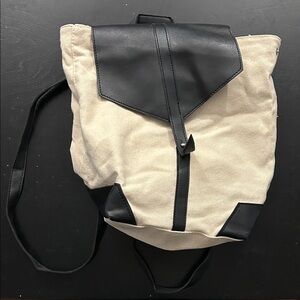 Stylish Black and Cream Backpack